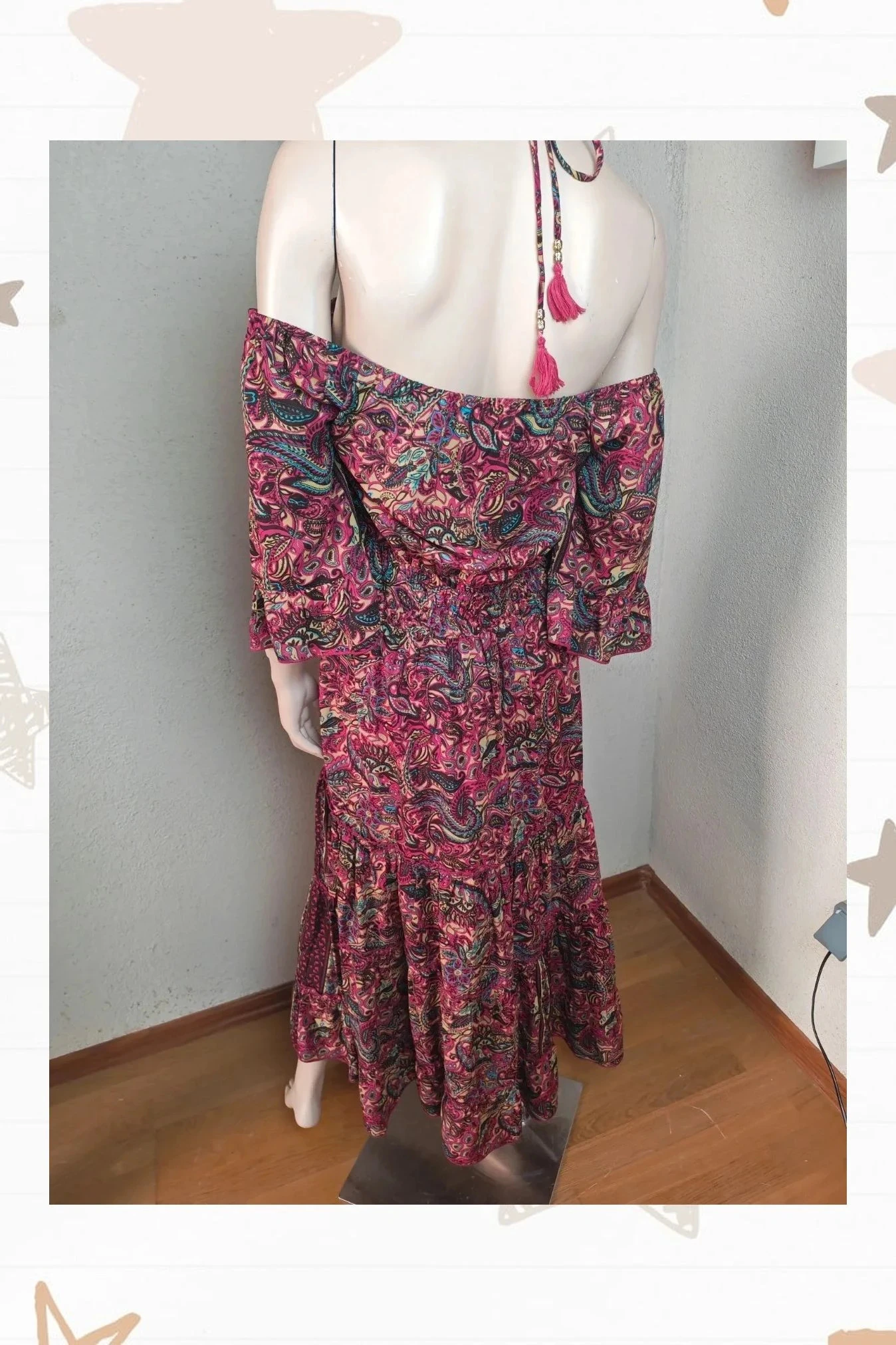 Vestido Largo Boho Chic Estampado Paisley – photo 4